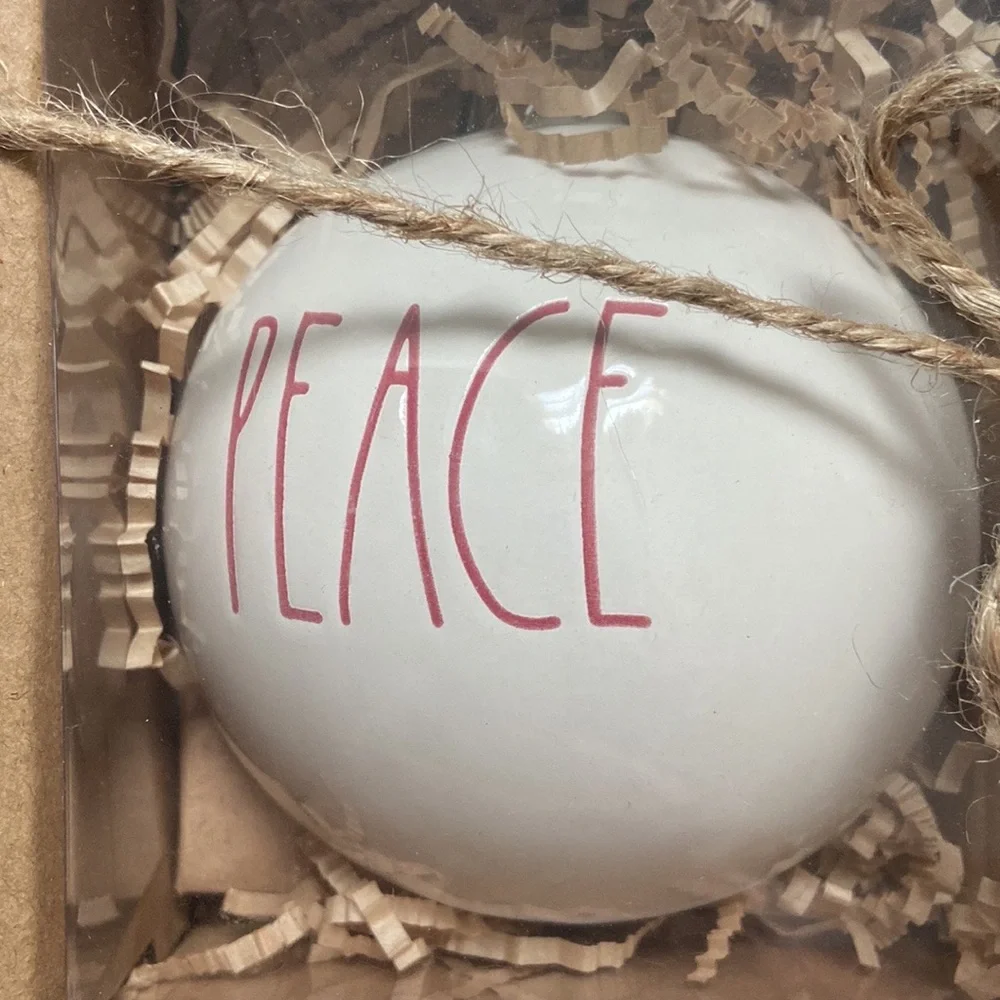 Rae Dunn Peace Noel Ornaments